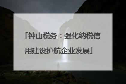 钟山税务：强化纳税信用建设护航企业发展