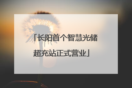 长阳首个智慧光储超充站正式营业