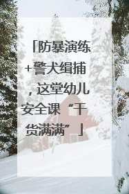 防暴演练+警犬缉捕，这堂幼儿安全课“干货满满”
