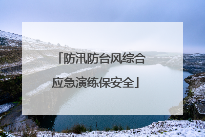 防汛防台风综合应急演练保安全