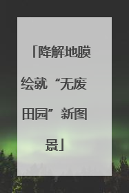 降解地膜绘就“无废田园”新图景