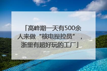高峰期一天有500余人来做“核电操控员”，浙里有超好玩的工厂