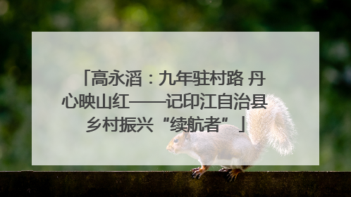 高永滔：九年驻村路 丹心映山红——记印江自治县乡村振兴“续航者”
