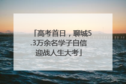高考首日，聊城5.3万余名学子自信迎战人生大考