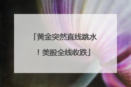 黄金突然直线跳水！美股全线收跌