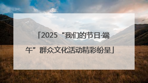 2025“我们的节日·端午”群众文化活动精彩纷呈