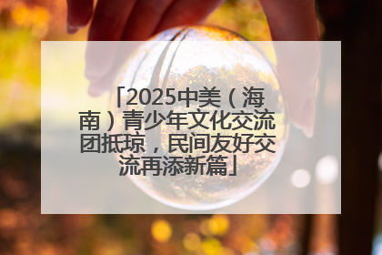 2025中美（海南）青少年文化交流团抵琼，民间友好交流再添新篇