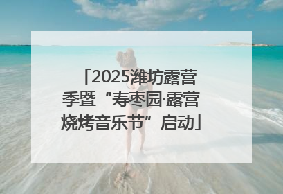 2025潍坊露营季暨“寿枣园·露营烧烤音乐节”启动