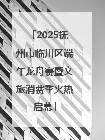 2025抚州市临川区端午龙舟赛暨文旅消费季火热启幕