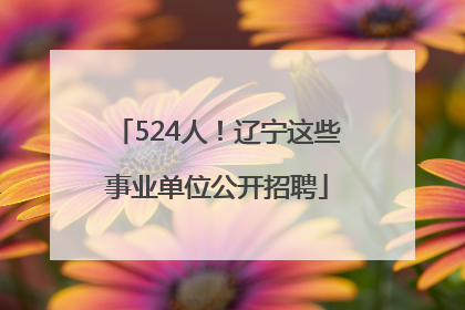 524人！辽宁这些事业单位公开招聘