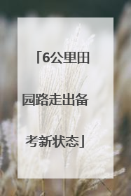 6公里田园路走出备考新状态