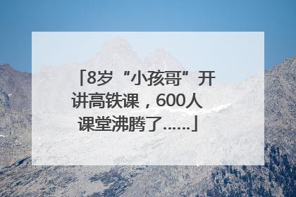8岁“小孩哥”开讲高铁课，600人课堂沸腾了……