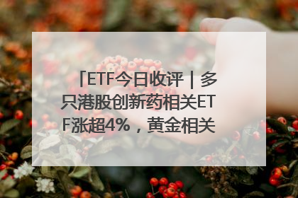 ETF今日收评｜多只港股创新药相关ETF涨超4%，黄金相关ETF跌逾1%