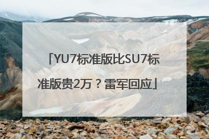 YU7标准版比SU7标准版贵2万？雷军回应